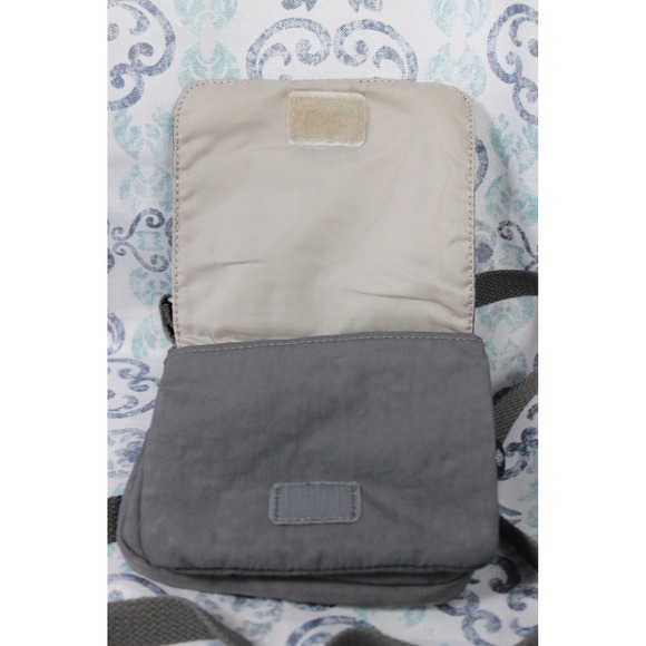 Kipling Gray Crossbody Bag Travel Purse Shoulder Bag Zip Pocket Small - Picture 7 of 10